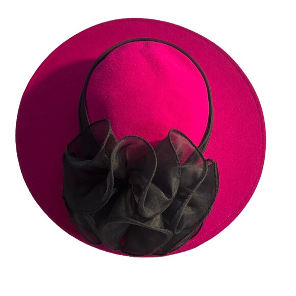 Lancaster Vintage USA Wool Sonni San Francisco Pink Fascinator Derby Hat - Picture 1 of 8